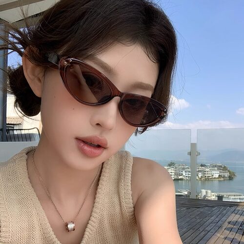 韩国GM猫眼茶色墨镜防紫外太阳镜