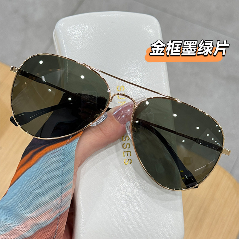 韩国GM飞行员墨镜男高级感蛤蟆镜开车驾驶专用偏光太阳镜可配近视