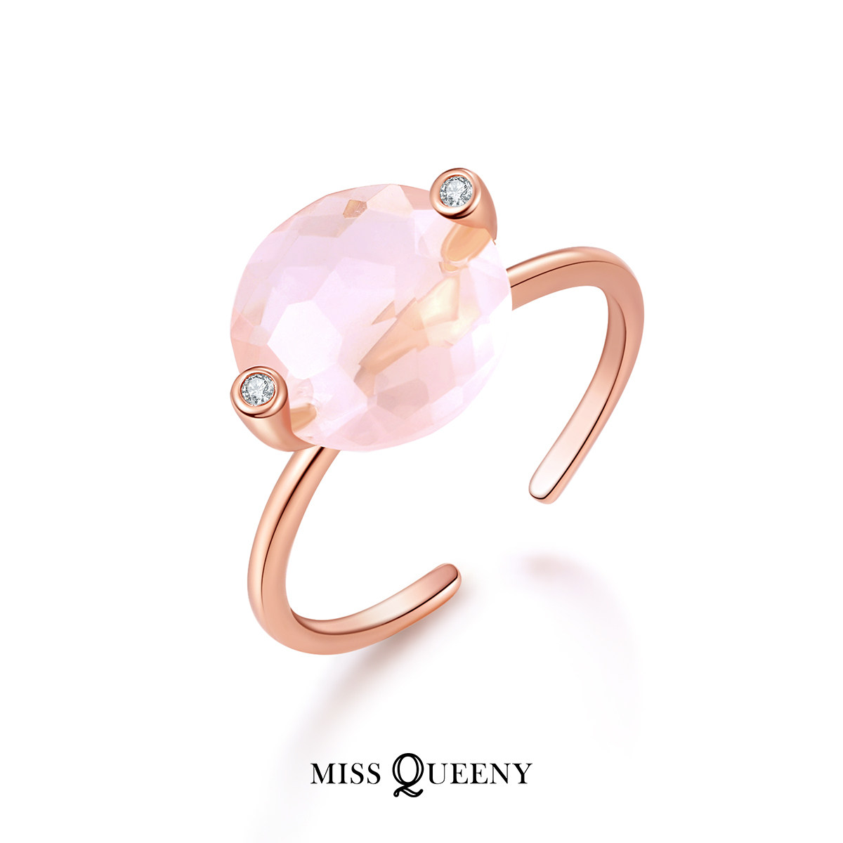 MissQueeny|桃花妆天然粉水晶纯银戒指女开口浪漫樱花粉|ruв категории Украшения,ювелирные изделия, кольцо/кольцо - от Buy2taobao.com для оказания профессиональной услуги покупки агента Taobao