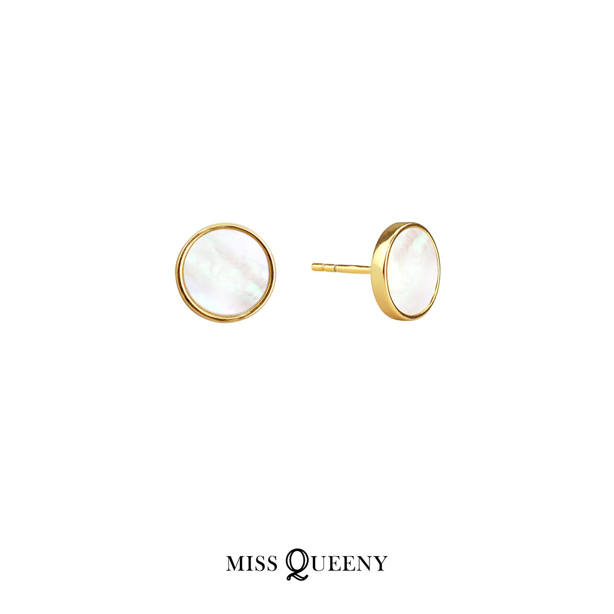 Miss Queeny奎妮小姐|人鱼姬天然母贝925纯银耳钉女简约气质OL在类目 饰品/流行首饰/时尚饰品新, 耳饰, 耳钉中 - 来自Buy2taobao.com提供专业的淘宝代购服务