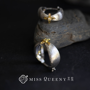 一生金桂·拼色耳扣手工拉丝缎面光泽复古高级 MissQueeny其微