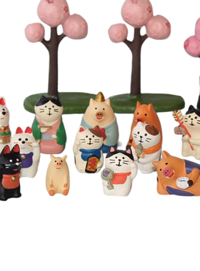 Zakka杂货松竹神舍和风系列树脂工艺品桌面摆件摄影道具包邮