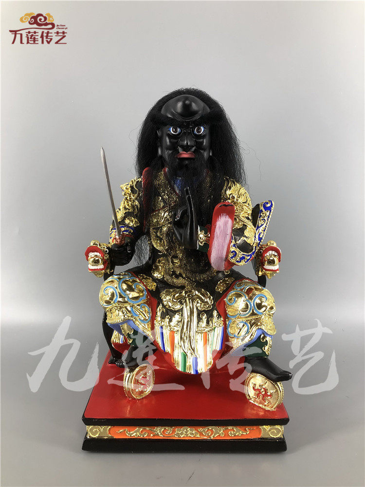 木雕神像法主公张公法主法主圣君都天圣君圣君爷樟木线雕传艺木雕