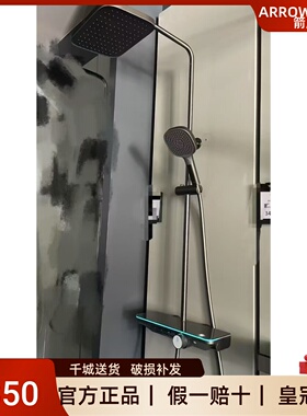 箭牌卫浴枪灰色AMG13S863SGGW数显淋浴花洒套装