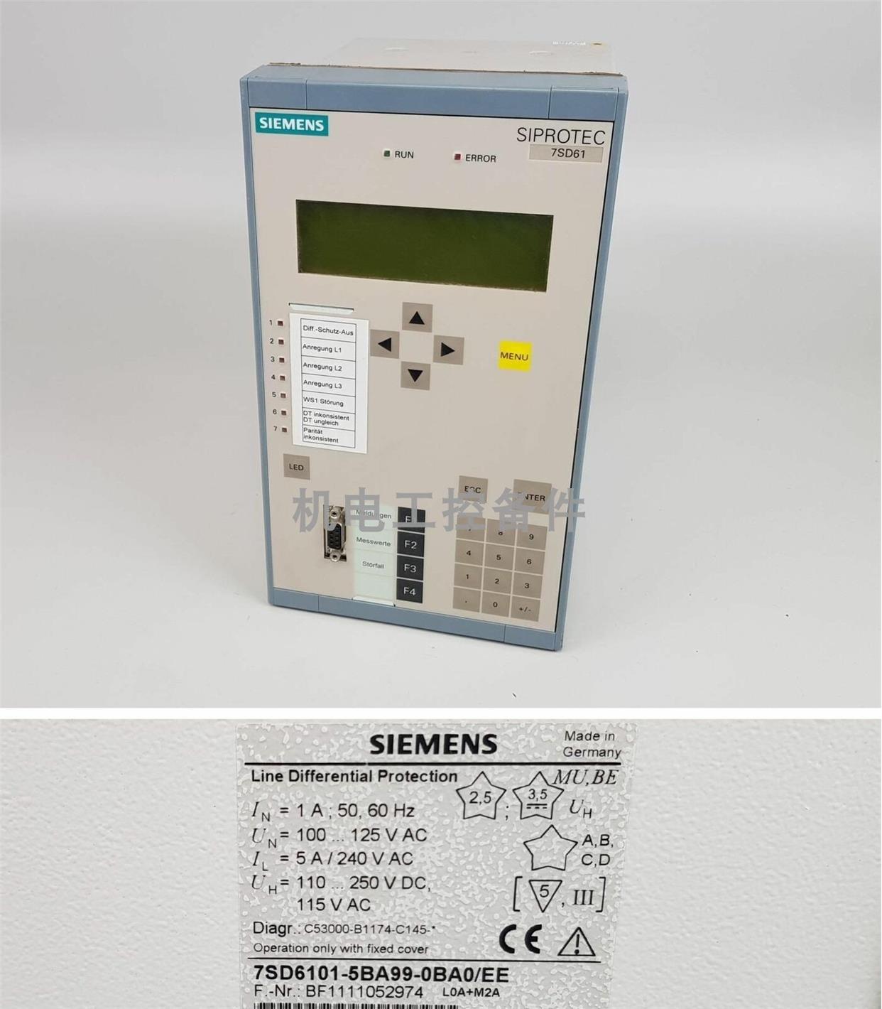 议价Siemens 7SD6101-5BA99-0BA0/EE 咨