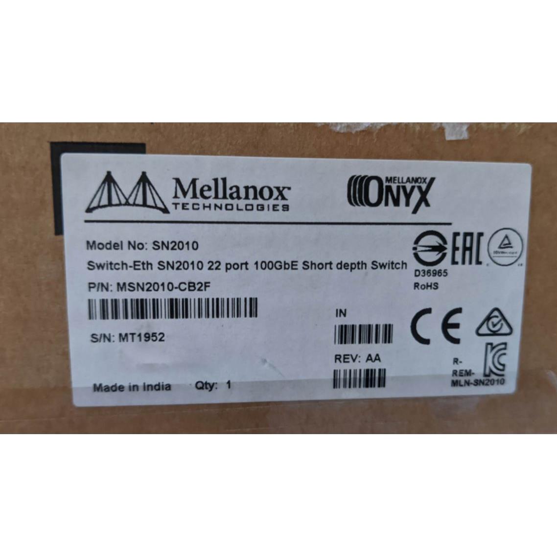 议价Mellanox/迈络思 22口 交换机 25G /100GbE MSN2010-CB2RO 以