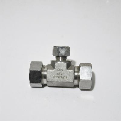 议价SUPERL锈钢液压船用油管接头卡套三通变径接头28MM转15MM