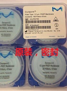 议价Millipore密理博0.1umPVDF过滤膜47mm直径VVLP04700