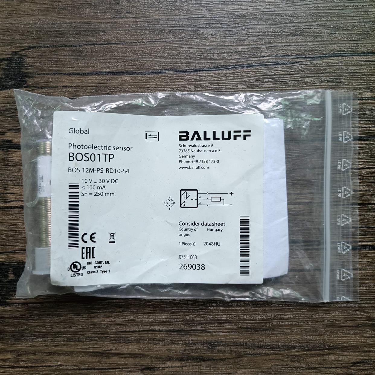 议价 巴鲁夫 BOS01TP BOS 12M-PS-RD10-S4