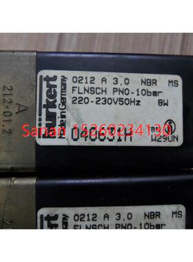 议价burkert宝德电磁阀0212 A 3.0 NBR MS 040631H 220V 8W机
