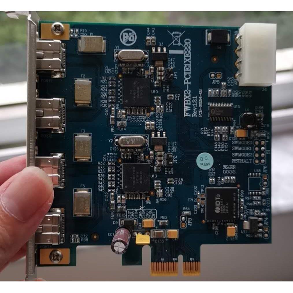 议价FWBX2-PCIE1XE220相机1394B采集卡4口
