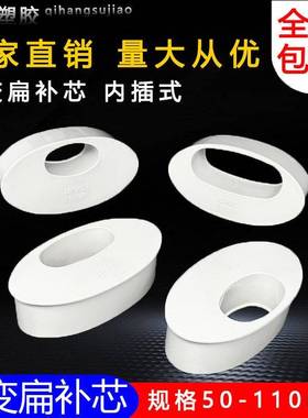 5075 心110P水VC扁管配 件管变径偏补芯圆转扁异径直接大小头