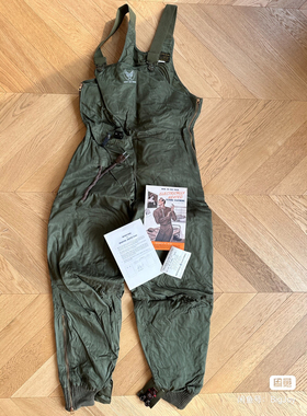 USAF元年库存全新古董F-3A连体电加热飞行裤背带裤休闲裤