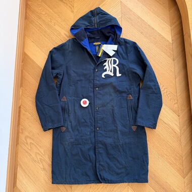 RL早期老款rugby系列加厚户外运动水洗连帽parka大衣外套