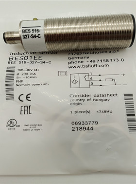 电感式接近开关BES01EE BES516-327-S4-C四针接插件PNP常开传感器