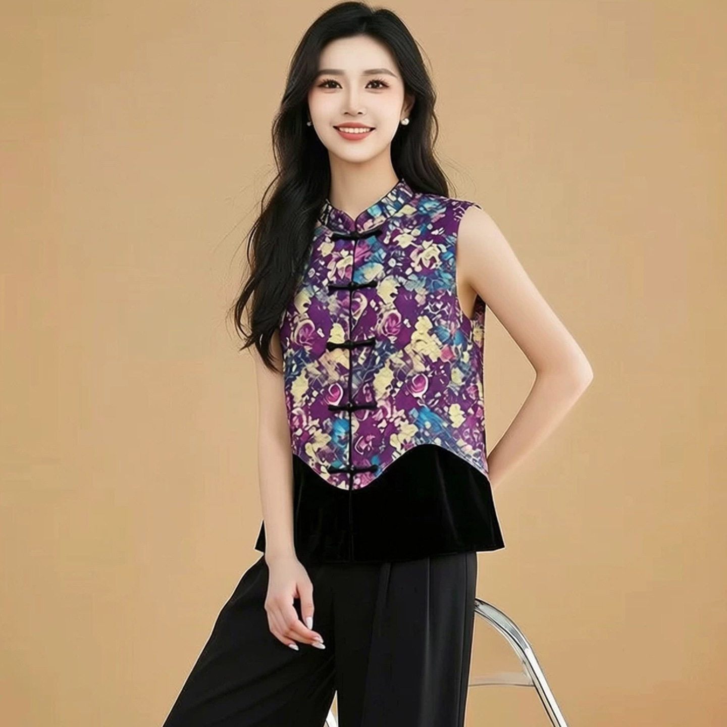 中年妈妈装春秋装新中式国风马甲2026洋气中青年女装背心坎肩