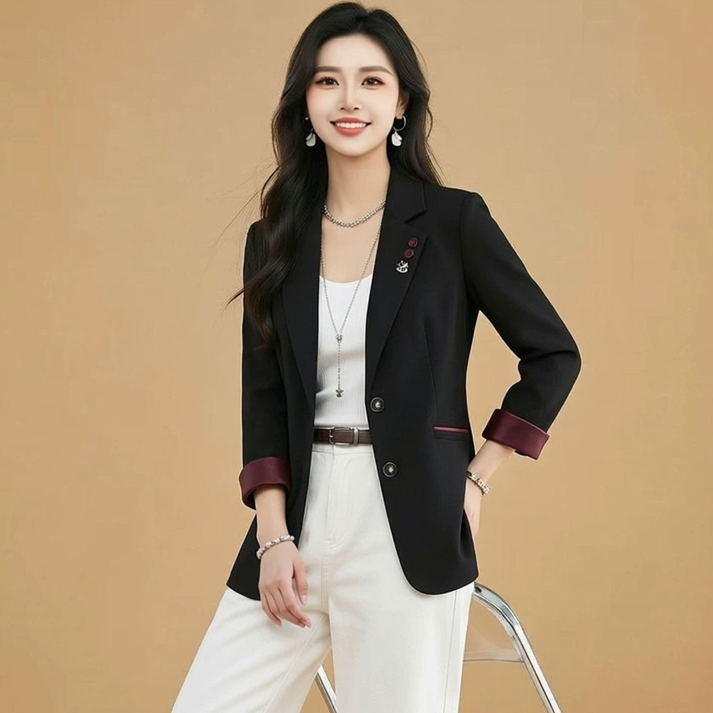 2026春秋季新款西装短款中青年女装小西服休闲外套中年妈妈装上衣