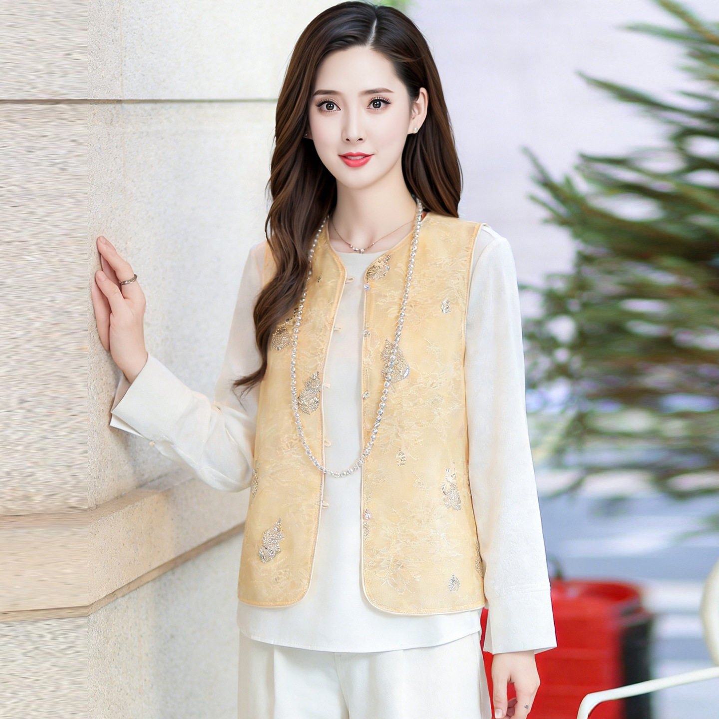 中年妈妈装新中式夏装中国风马甲短款2026新款中青年女装背心坎肩