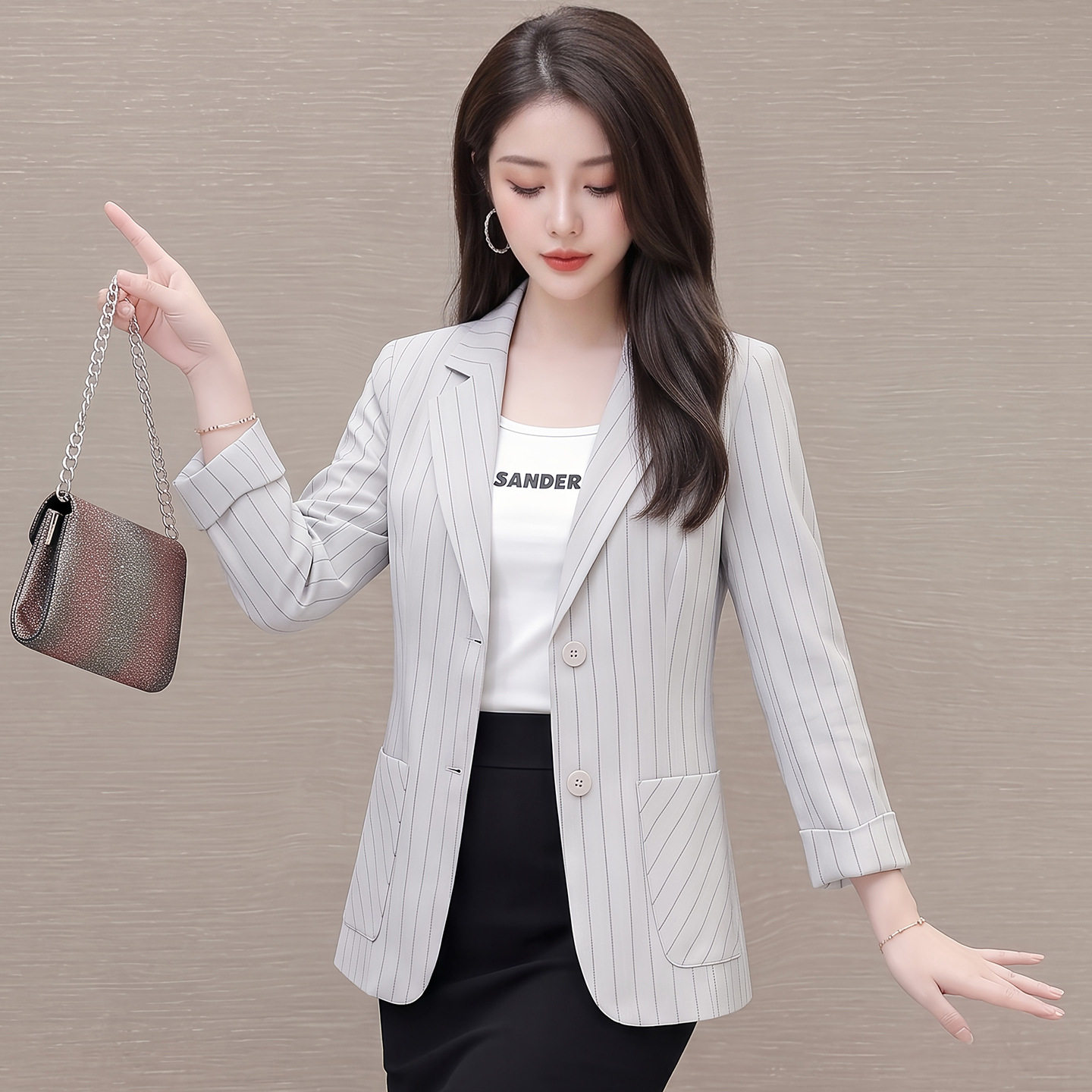 中年妈妈装春秋装外套短款2026新款洋气中青年女装小西服西装上衣