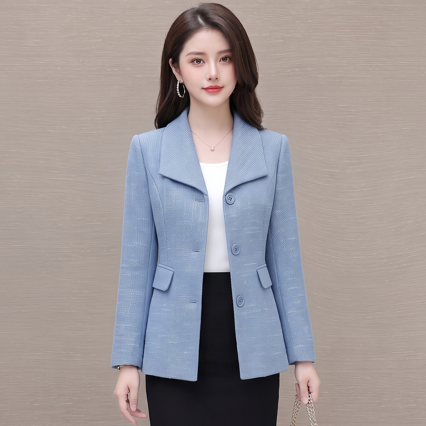 中年妈妈春秋装外套短款2026新款洋气中青年女装小西服西装上衣服