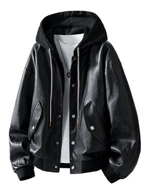 MK8801秋冬新款皮衣男士PU皮夹克休闲外套美式潮流百搭帅气青少年