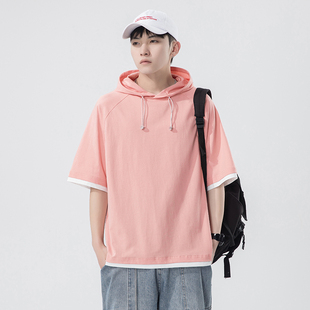 团购定制广告衫班服工作服纯色短袖t恤男新款夏季潮流宽松简约休