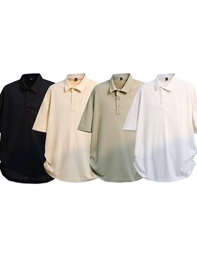 立体-暖光  DP151-P27  100%聚酯纤维  2025夏季百搭短袖POLO衫男