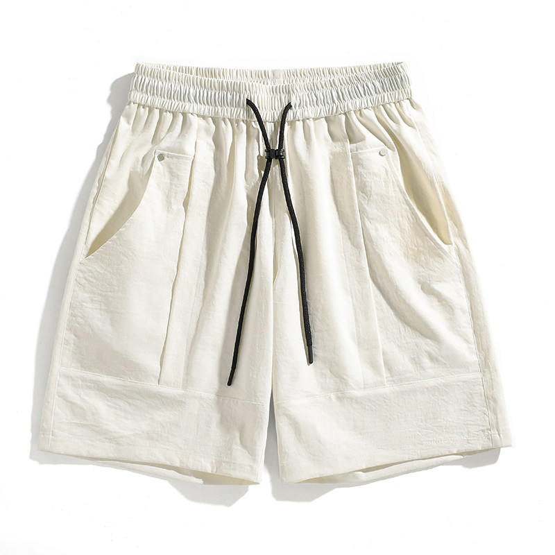 2026夏季户外男士休闲裤透气松紧腰夏天工装裤纯色宽松薄款潮短裤,男装,短裤,淘宝优惠券,粉丝福利购,淘宝优惠卷