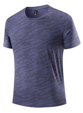 夏季情侣冰丝提花运动短袖冰丝休闲T恤26588AB短袖