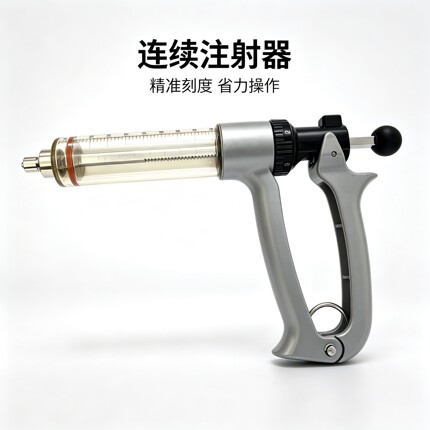 兽用连续注射疫苗器猪牛羊半自动针管大容量可调节针筒疫苗打针枪