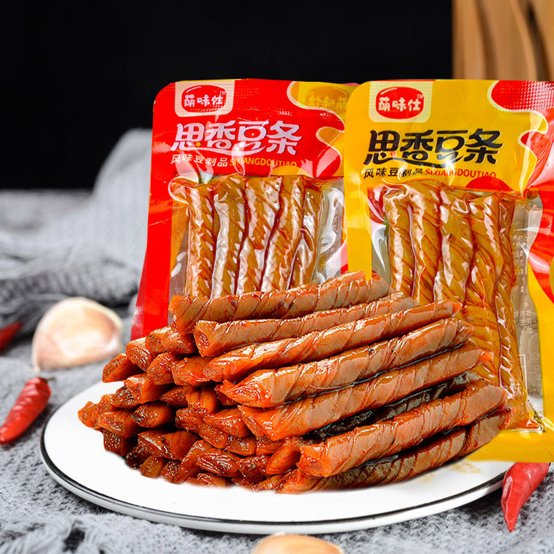 5斤装麻辣小豆筋独立小包装豆条休闲小零食相思卷辣条豆制品散称