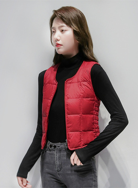 波斯顿轻薄羽绒服马甲女款波士顿官方旗舰店品牌正品内胆短款背心