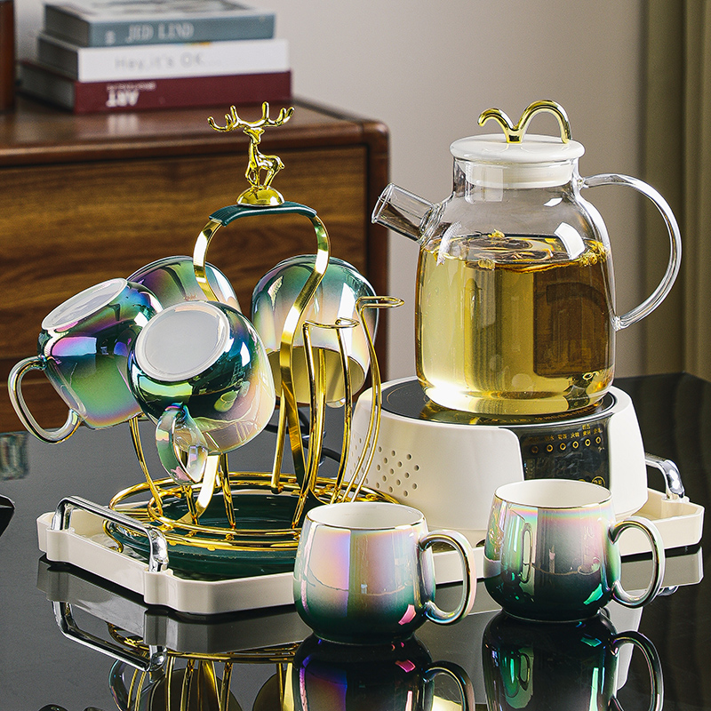 高颜值轻奢花茶具套装