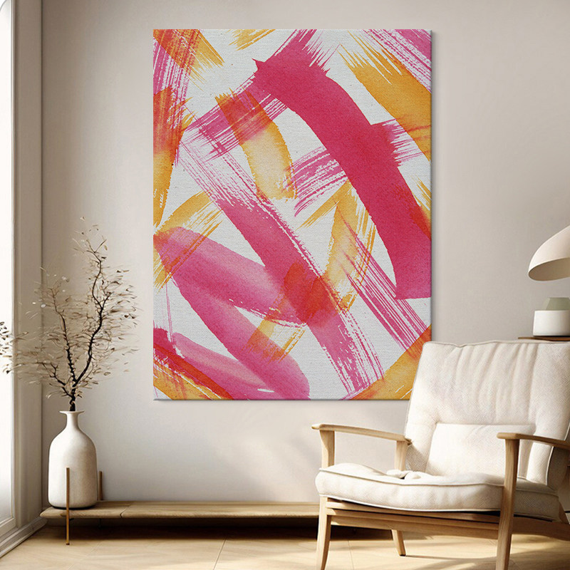 侘寂风抽象油画布装饰画客厅书房无框画现代简约可定制