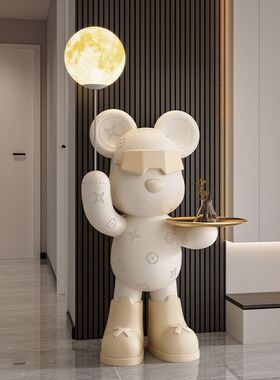 2025新款客厅大型落地摆件暴力熊高端大气上档次家居饰品轻奢高档
