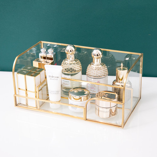 轻奢桌面化妆品收纳盒卧室家用