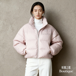 Calvin Klein 凯文克莱 CK 女款 立领 宽松羽绒服  韩国代购