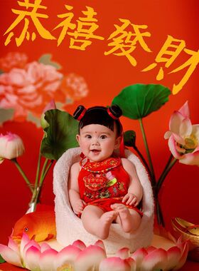 儿童影楼摄影仿真荷花荷叶道具