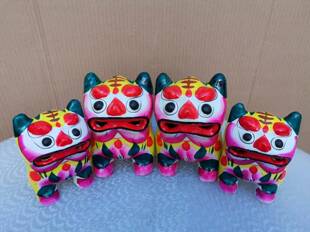 高密泥老虎 泥塑 山东潍坊特产 特色节日礼物会叫的老虎 小孩玩具