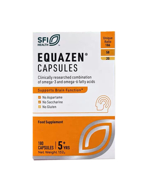 英国Equazen鱼油深海DHA5岁以上儿童成人学生180粒 新品27年10月