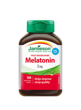 jamieson健美生褪黑素含片3mg 安瓶褪黑色素助含片好睡眠速溶海外