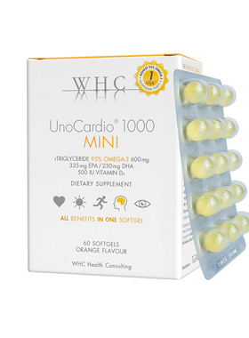 比利时WHC小金蛋鱼油高含量深海Omega3高纯度95%rTC1000Mini60粒
