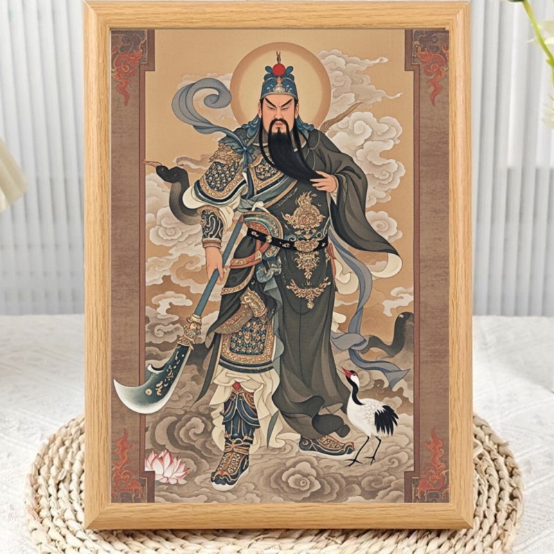 关云长关公武财神相框摆
