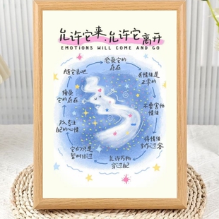 允许万物穿过允许一切发生治愈系相框摆台正向磁场好运装饰摆件