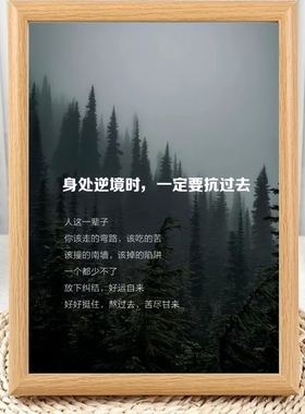 身处逆境时自我鼓励治愈文案相框