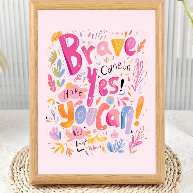 自我成长治愈励志正念英文相框