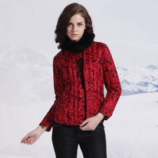 雪银狐羽绒服内胆女士款可脱卸毛领立绒修身轻薄长袖保暖防寒内衣