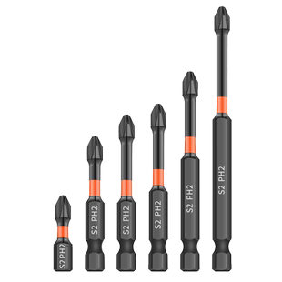 十字冲击批头强磁圈钨钢防滑高硬度螺丝刀工具电批批头六角套装头