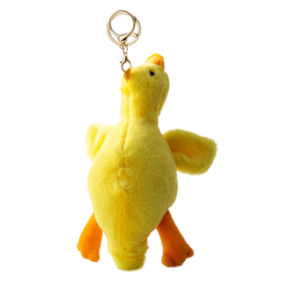 毛绒大鹅钥匙扣挂件网红个性创意精致男女汽车链圈环饰品书包挂饰