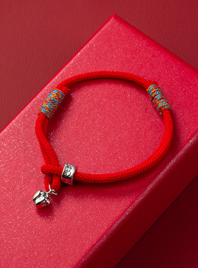 柿柿如意红绳手链男女款2025蛇年